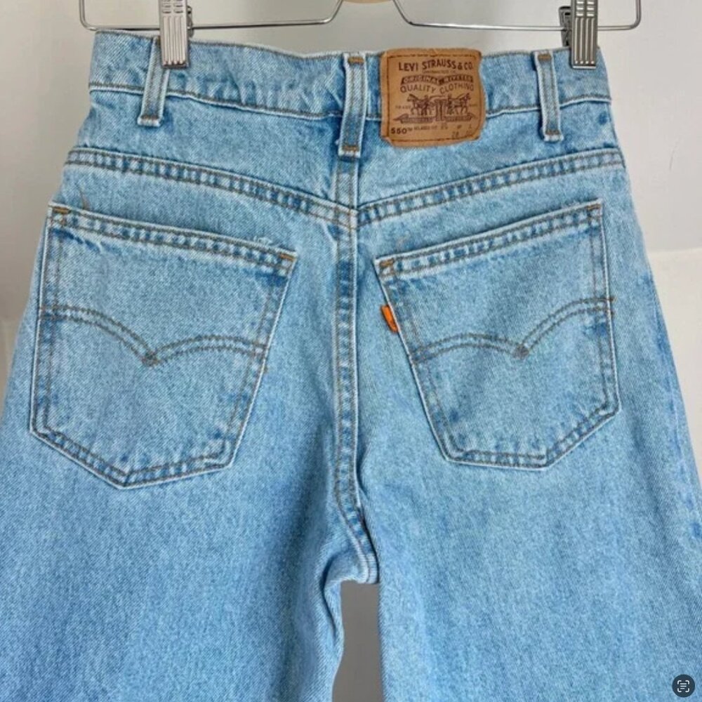 Vintage 80s Levi's 550s Student Relaxed Fit Jeans Women's Light Wash Size 28